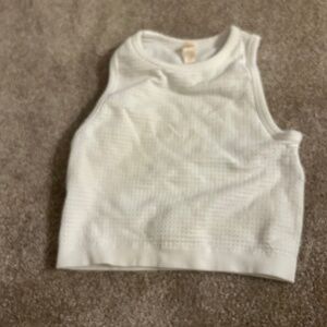 white/cream tight tank crop